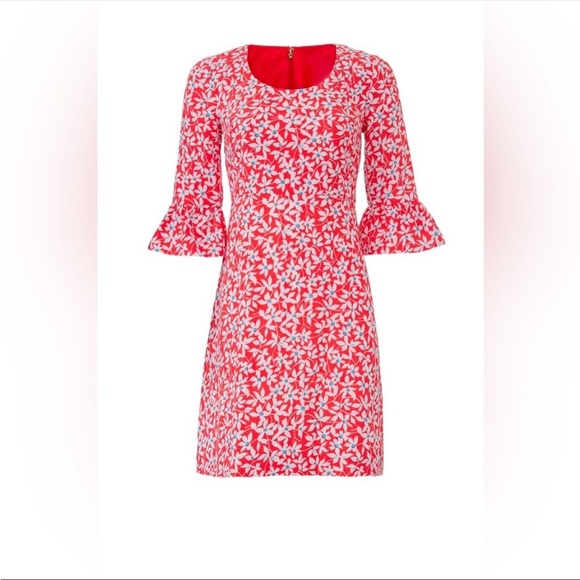 Draper James Floral Bell Sleeve Dress NWT Size 4 - Picture 4 of 8